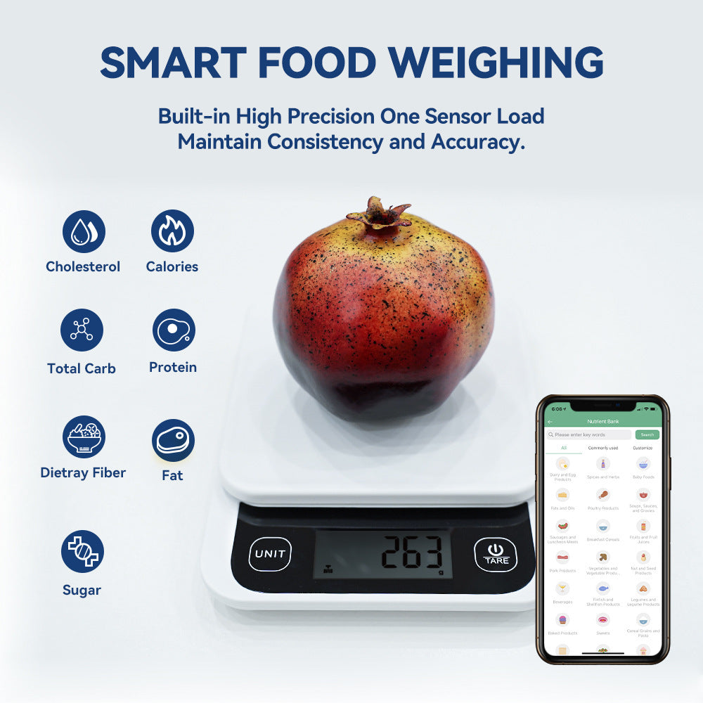 Smart Kitchen Scale – Track Calories & Nutrition Easily
