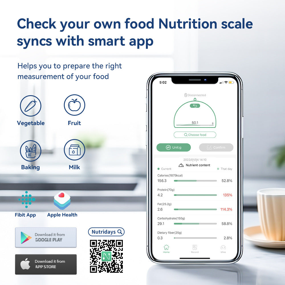 Smart Kitchen Scale – Track Calories & Nutrition Easily